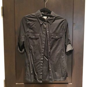 Converse One Star fitted long sleeve button up